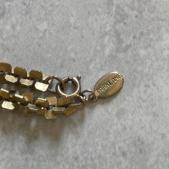 vintage long gold chain necklace 28" Park Lane Signed retro gold TONE - Picture 6 of 10